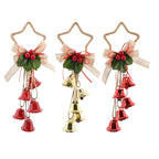 Christmas Star Hanger with Bells 32cm Assorted