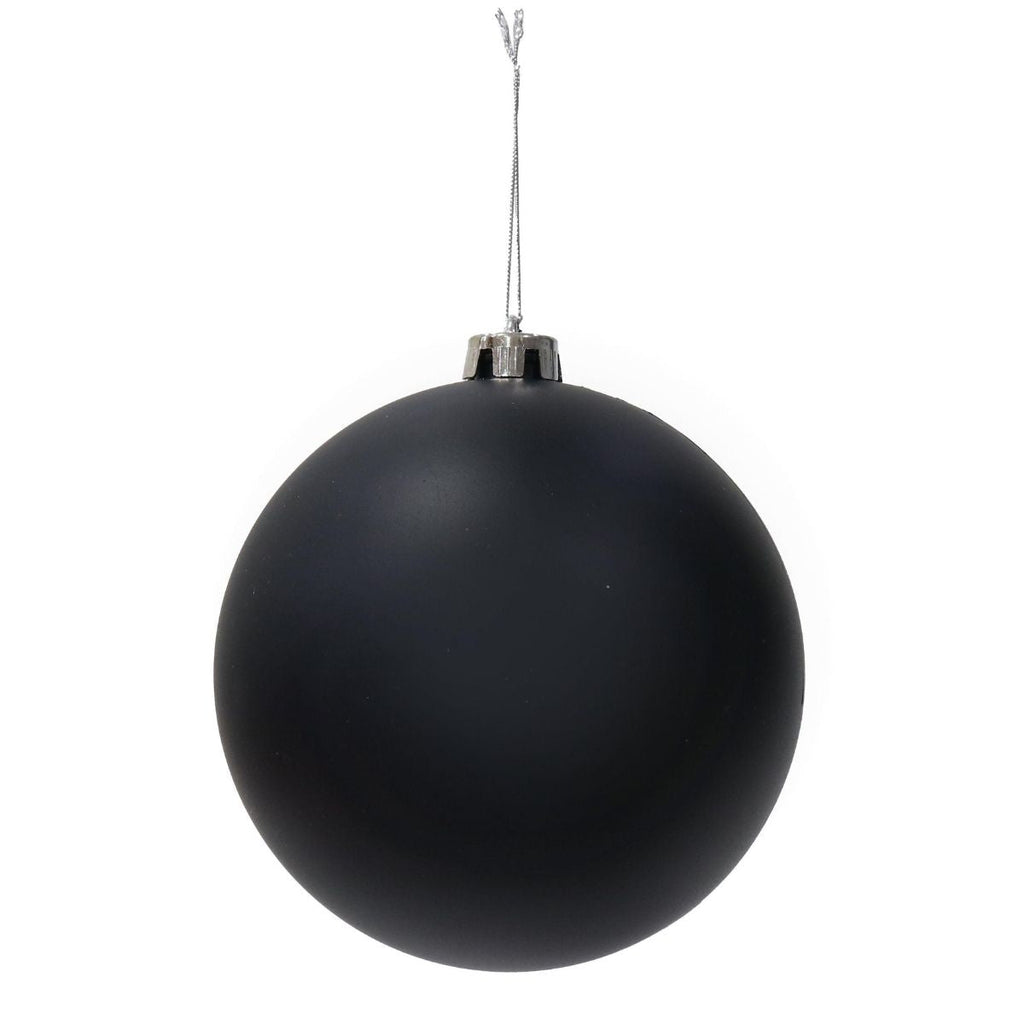 Christmas Bauble Matte Black 15cm