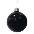 Christmas Bauble Glossy Black 20cm