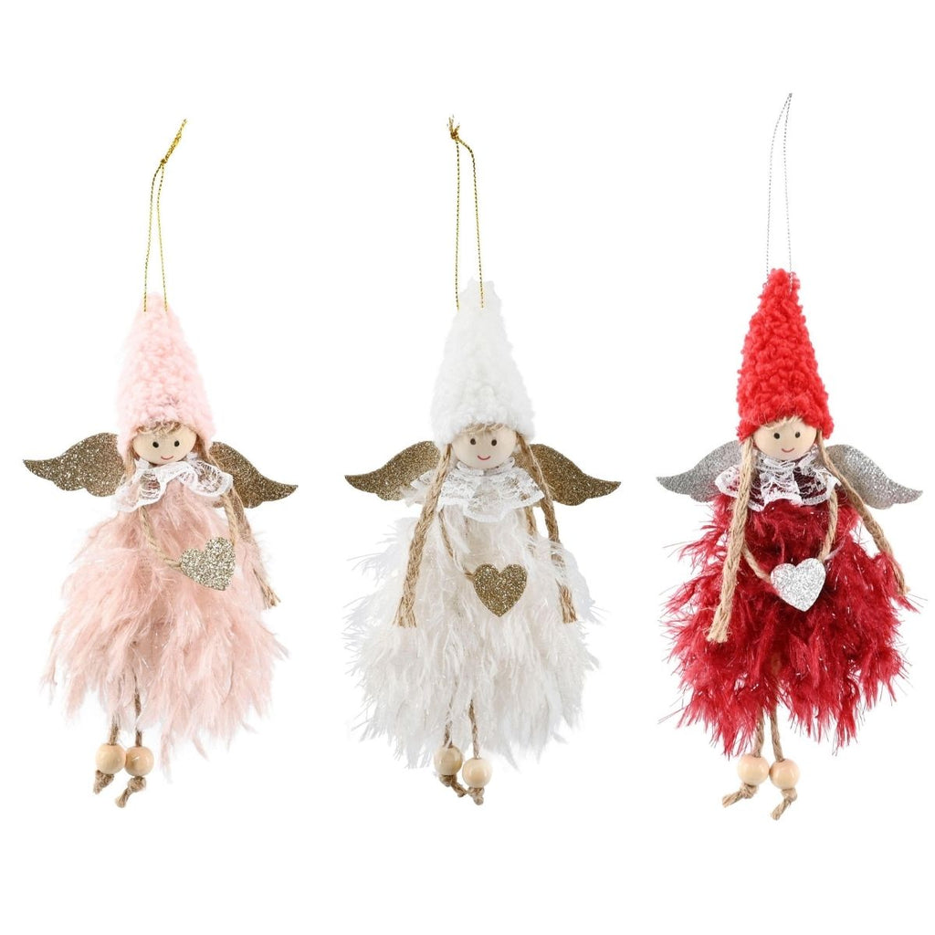 Christmas Hanging Fairy with Bell 20.5cm Assorted