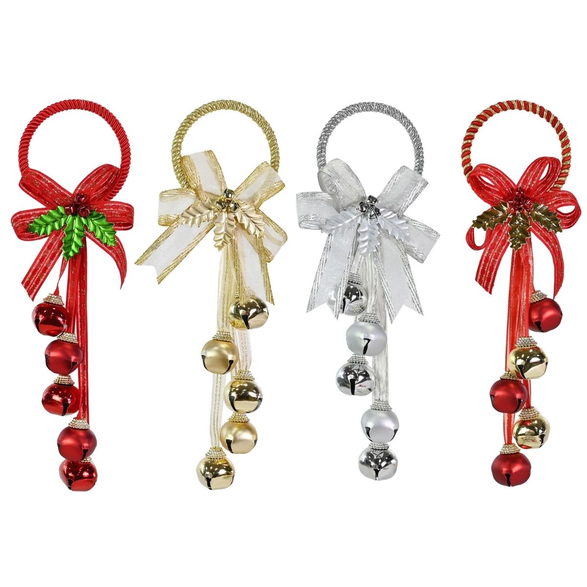 Christmas Nutbells Hanger with Bow 30cm Assorted