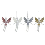 Christmas Hanging Fairy Glitter Wings 14cm Assorted
