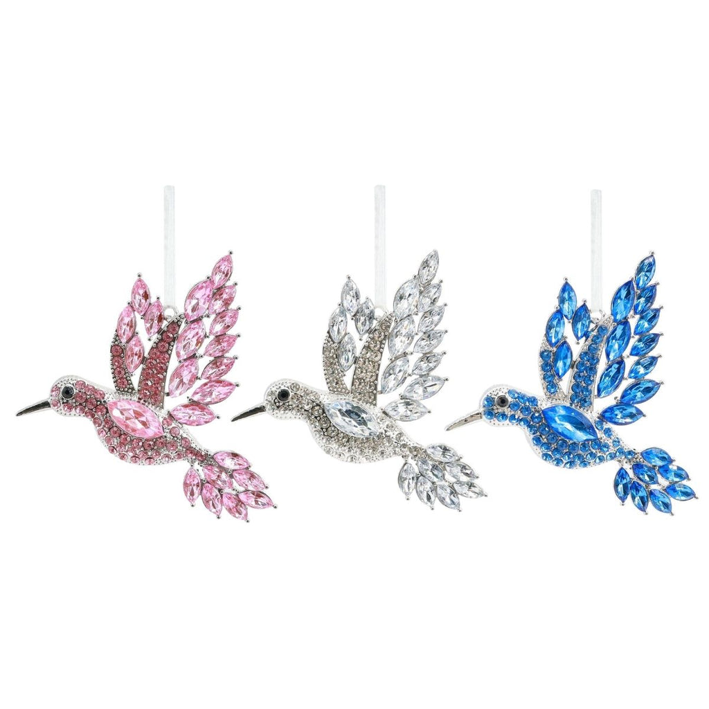 Christmas Hanging Jewelled Bird Assorted