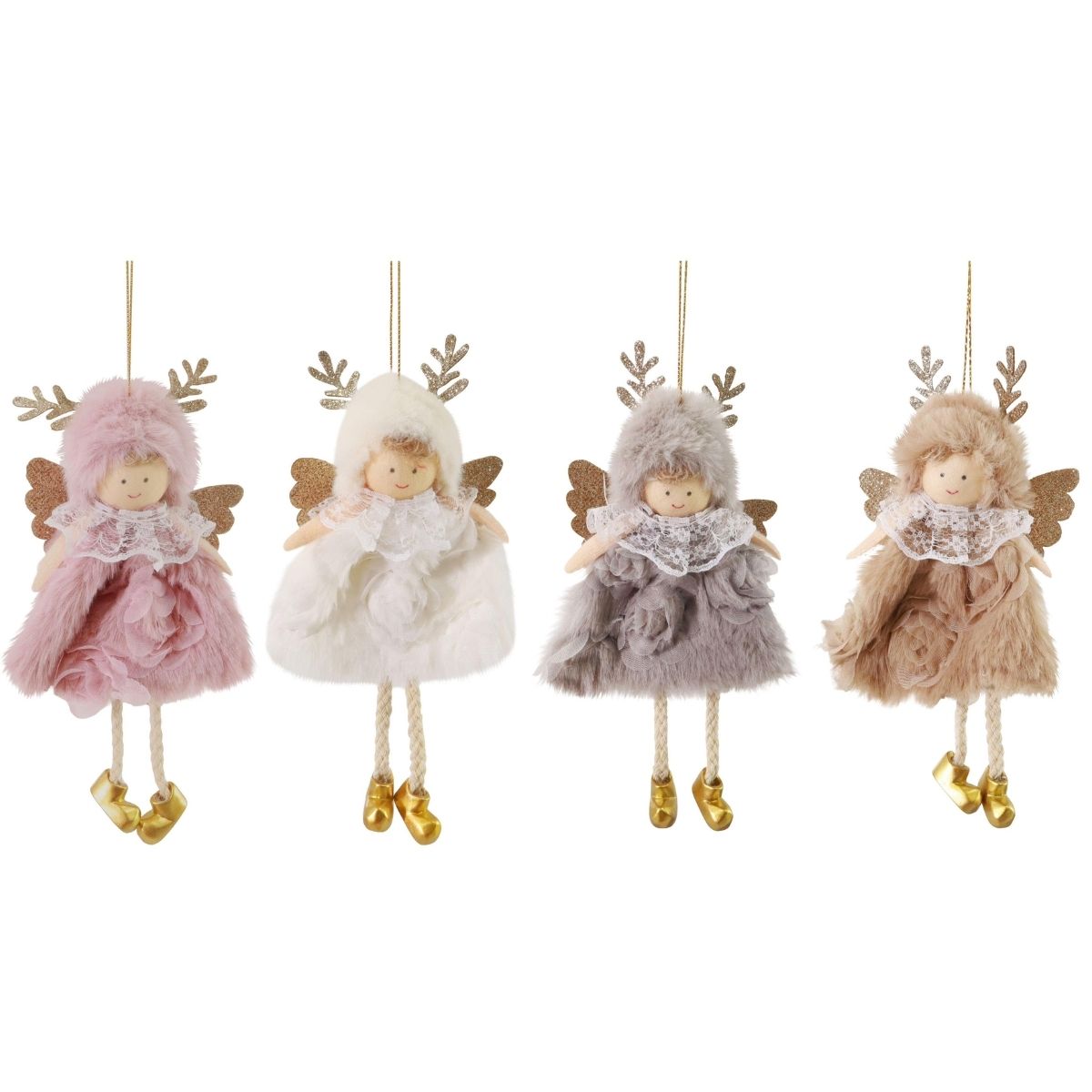 Christmas Hanging Fairy Plush Hat 16cm Assorted