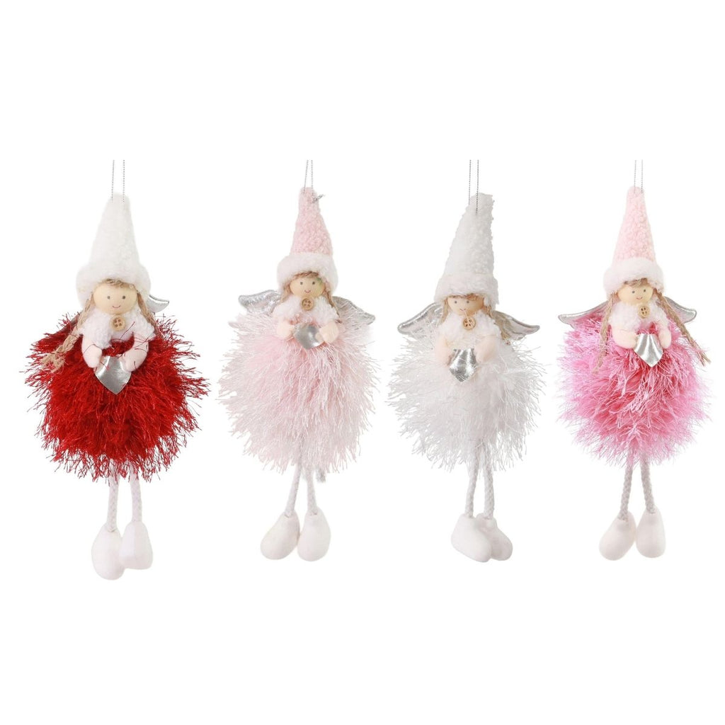 Christmas Hanging Fairy Silky Skirt 23cm Assorted