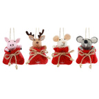 Christmas Hanging Felt Character in Sack Assorted
