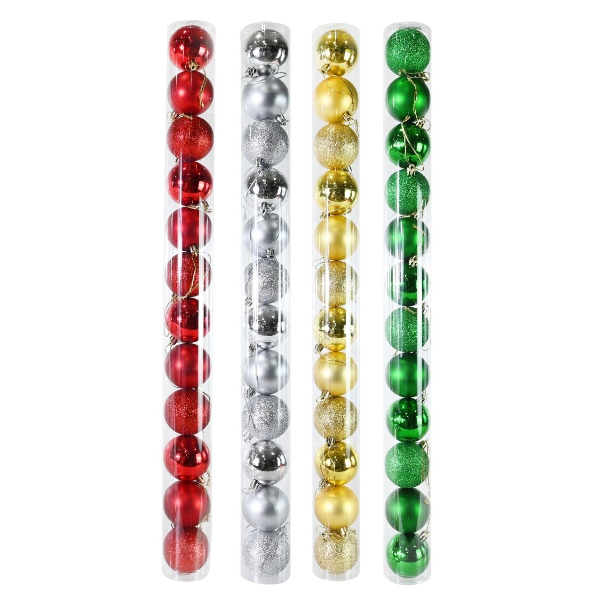 Christmas Baubles Traditional 6cm 12pk Assorted