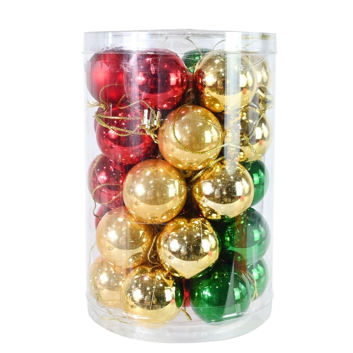 Christmas Baubles Traditional 4cm 34pk