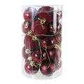 Christmas Baubles 40mm 25pk Burgundy