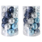 Christmas Baubles Ice Blue 40mm 25pk Assorted