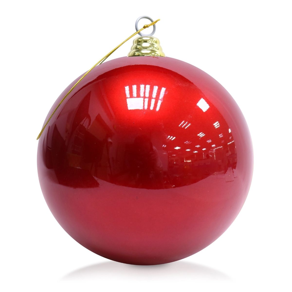 Christmas Uv Stable Outdoor Bauble 20cm Red